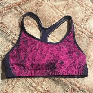 Champion Pink and Black Patterned Sports Bra